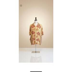 Embroidered Button-Up Women's Shirt with Paisley Design